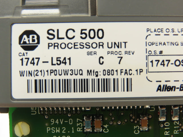 Allen Bradley 1747-L541 Processor Unit CPU SLC 500 Ser C 1747-OS401 Rev 07