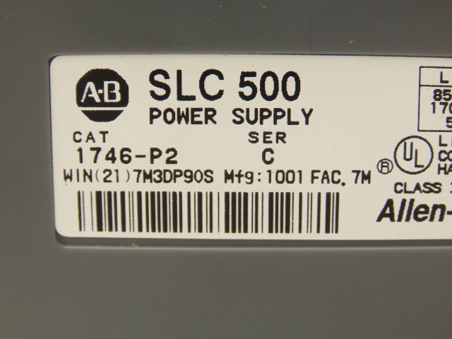 Allen Bradley 1746-P2 Power Supply 85-132/170-265VAC Ser C Lot of 3