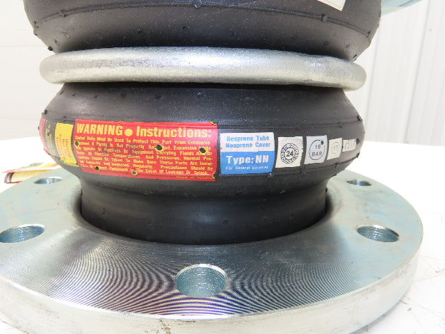 Proco 242-C 8"x 10"L Rubber Expansion Joint Type NN #150 Flanged Double-Sphere