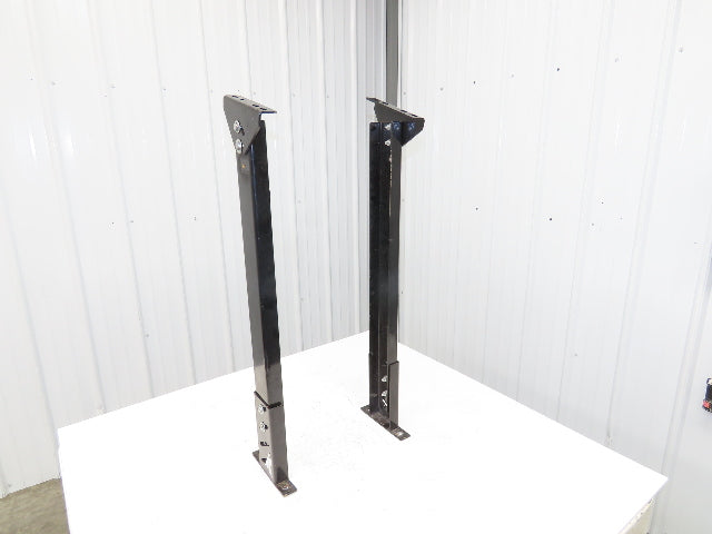 Single Conveyor Leg Stationary Floor Support 34"-39-1/2"Adj H Black Lot of 2