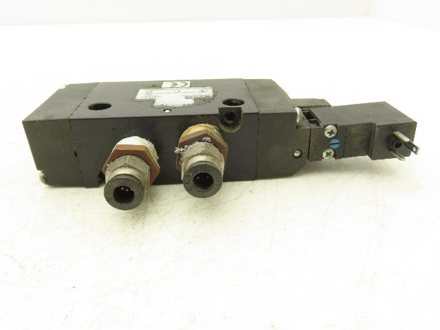 Parker B512BB549C Pneumatic Air Solenoid Valve 120V 145 PSI 3/8" NPT 4-Way 2 Pos