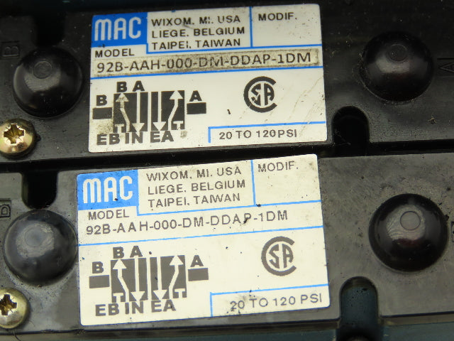 MAC MAConnect 10-Station Solenoid Valve Serial Manifold DeviceNet 24VDC 92B