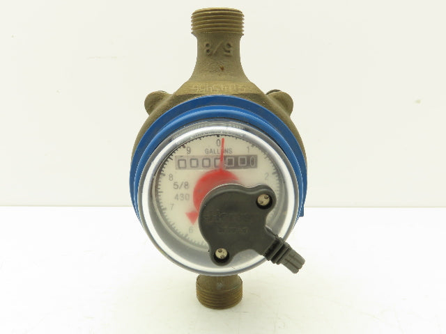 Hersey 430 Water Meter 5/8" Inlet & Outlet Bronze Body Gallons