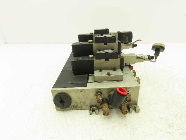 SMC NVV5FS2-01T-111-02T 11-Station Pneumatic Solenoid Valve Manifold Assembly