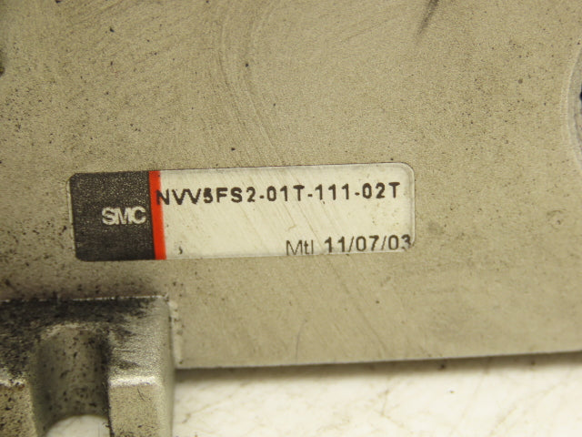 SMC NVV5FS2-01T-111-02T 11-Station Pneumatic Solenoid Valve Manifold Assembly