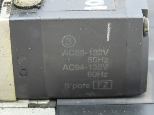 SMC NVV5FS2-01T-111-02T 11-Station Pneumatic Solenoid Valve Manifold Assembly