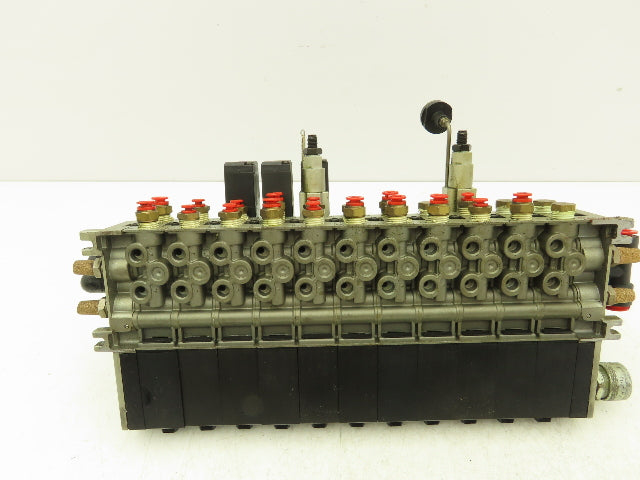 SMC NVV5FS2-01T-111-02T 11-Station Pneumatic Solenoid Valve Manifold Assembly