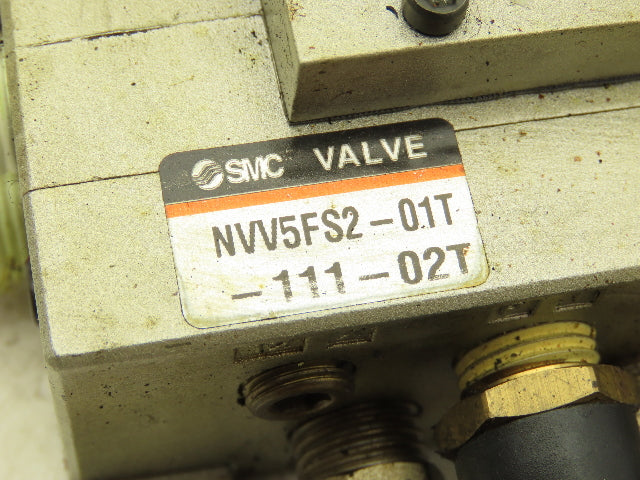 SMC NVV5FS2-01T-111-02T 11-Station Pneumatic Solenoid Valve Manifold Assembly