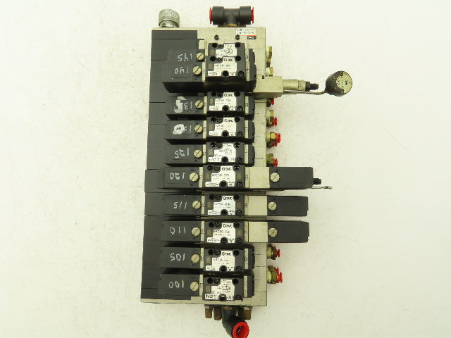 SMC NVV5FS2-01T-111-02T 11-Station Pneumatic Solenoid Valve Manifold Assembly