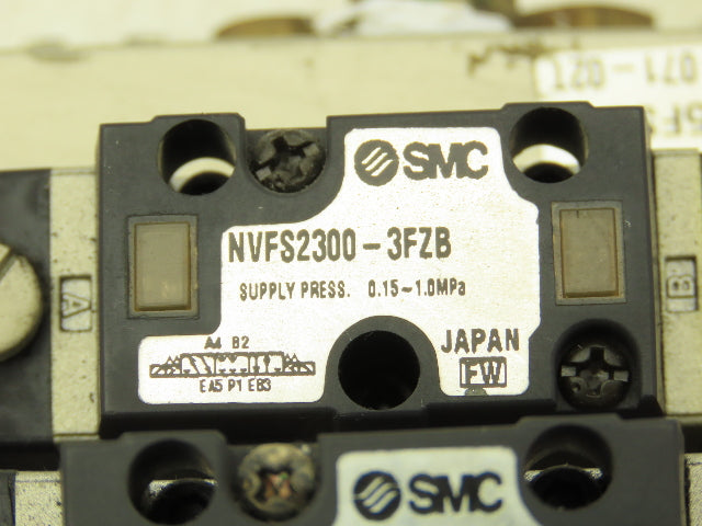 SMC NVV5FS201T07102T Pneumatic 7-Station Solenoid Valve Manifold Assembly 24VDC