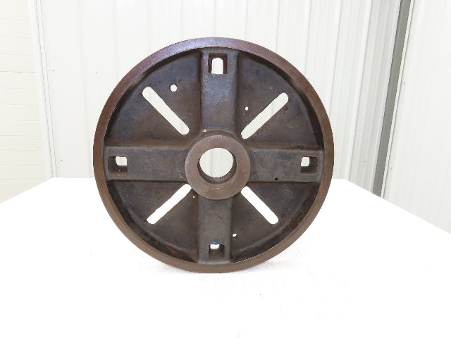 Slotted Lathe Drive Face Plate Cast Iron 2-1/2-6 Direct Screw 16" OD 8 Slot