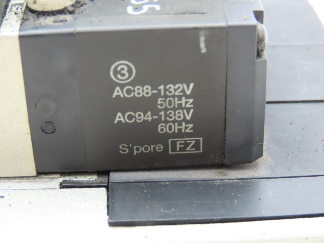 SMC NVV5FS2-01T-071-02T 7-Station Pneumatic Solenoid Valve Manifold Assembly
