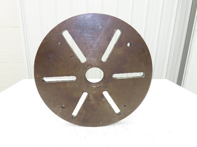 Slotted Lathe Drive Face Plate Cast Iron 2-3/4-5 Direct Screw 16" OD 6 Slot