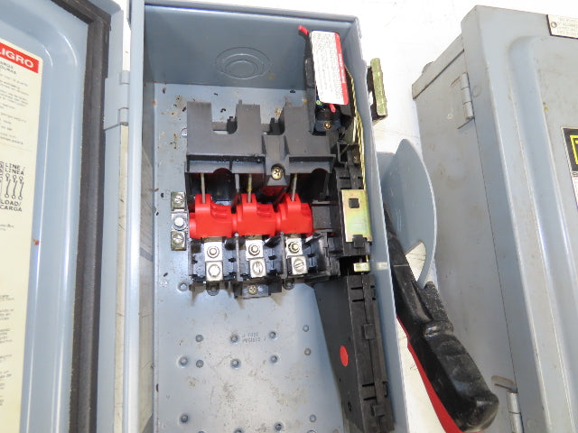 Square D HU-361 Safety Disconnect Switch 30A 600V 3Ph 30HP Non Fused Lot Of 4