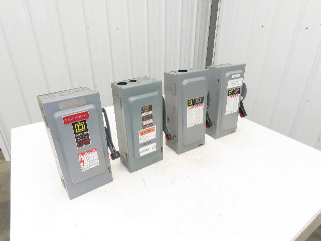 Square D H361 Safety Disconnect Switch Fusible 30A 600VAC 3P Lot Of 4