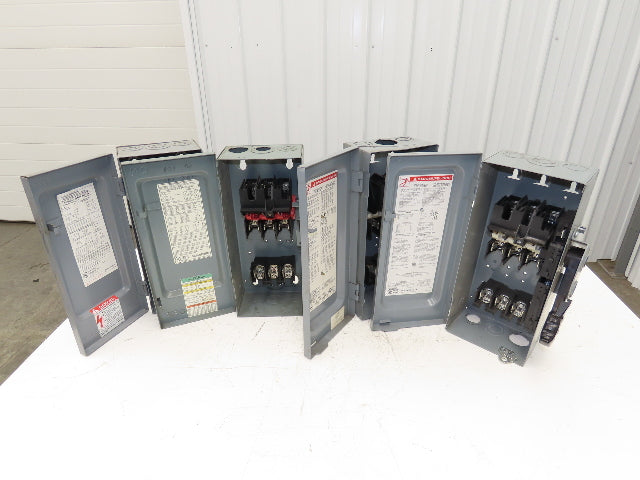 Square D H361 Safety Disconnect Switch Fusible 30A 600VAC 3P Lot Of 4
