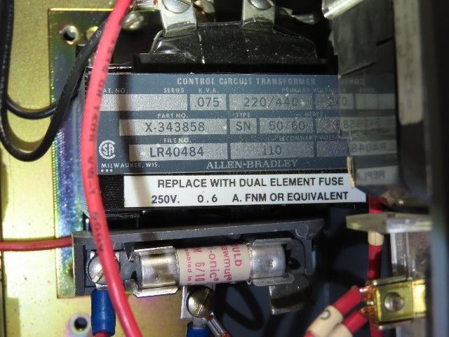 Allen Bradley 512-BJB-6-24 Combination Controller Size 1 Ser D 10Hp 600V