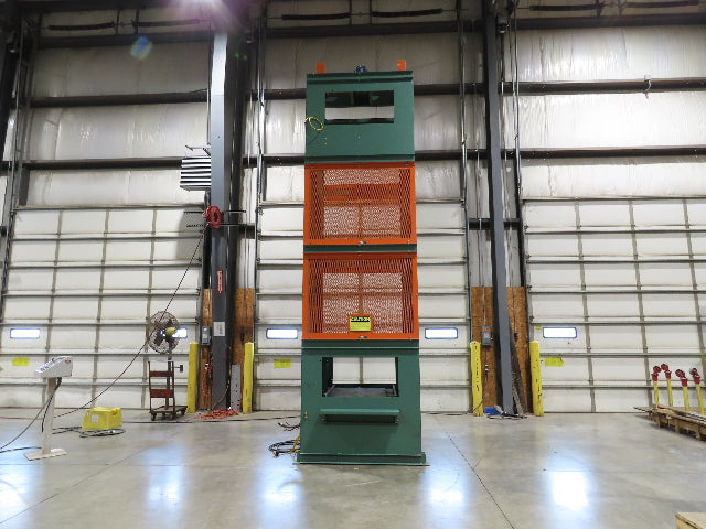 Roach Vertical Lift Elevator 36"Wx 48"L Belt Conveyor 11' 4" Travel 460V 3PH