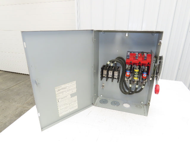 Eaton DH323FGKJSEL Fusible Disconnect Safety Switch 3 Pole 100A 240V 3Ph