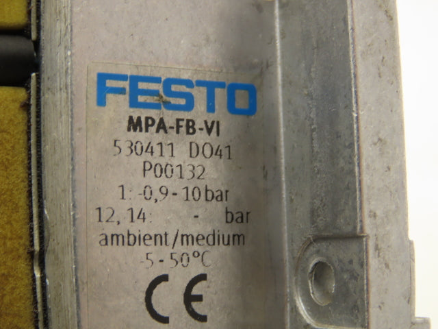 Festo 50E-F13GEQS-D+N32P-SGL-R-M3BU-EEJMLL+3T Pneumatic Air Valve Manifold