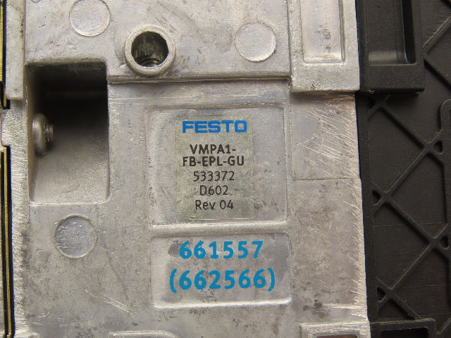 Festo 50E-F13GEQS-D+N32P-SGL-R-M3BU-EEJMLL+3T Pneumatic Air Valve Manifold