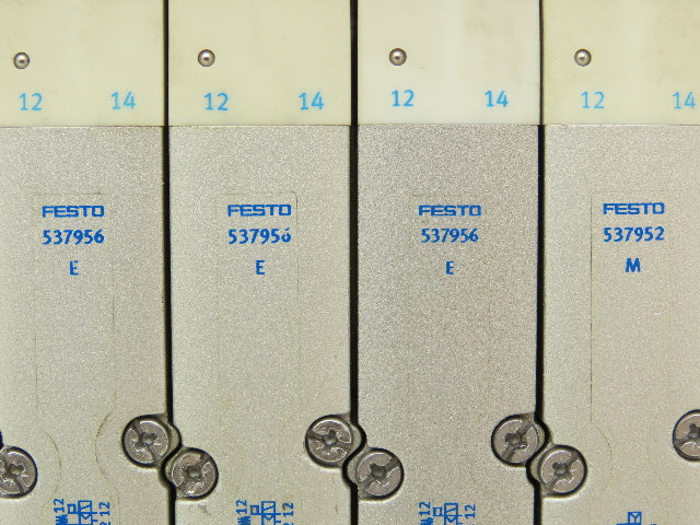 Festo 50E-F13GEQS-D+N32P-SGL-R-M3BU-EEJMLL+3T Pneumatic Air 4-Valve Manifold
