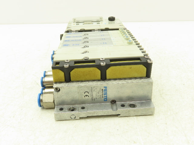Festo 50E-F13GEQS-D+N32P-SGL-R-M3BU-EEJMLL+3T Pneumatic Air 4-Valve Manifold