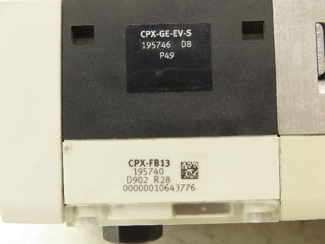 Festo 50E-F13GEQS-D+N32P-SGL-R-M3BU-EEJMLL+3T Pneumatic Air 4-Valve Manifold