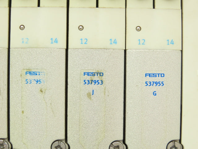 Festo 50E-F13GEQST18-D+N32P-SGL-R-M4BU-JJGJJGLL+4T Pneumatic 6-Valve Manifold