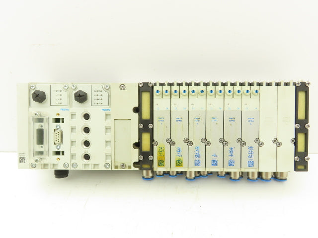 Festo 50E-F13GEQST18-D+N32P-SGL-R-M4BU-JJGJJGLL+4T Pneumatic 6-Valve Manifold