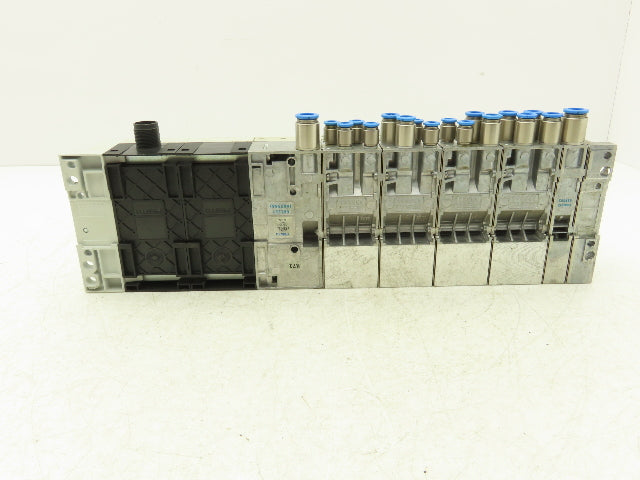 Festo 50E-F13GEQST18-D+N32P-SGL-R-M4BU-JJGJJGLL+4T Pneumatic 6-Valve Manifold