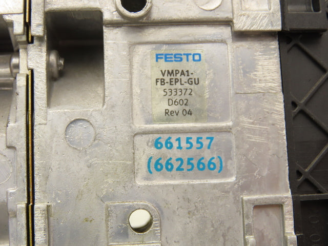 Festo 50E-F13GEQST18-D+N32P-SGL-R-M4BU-JJGJJGLL+4T Pneumatic 6-Valve Manifold