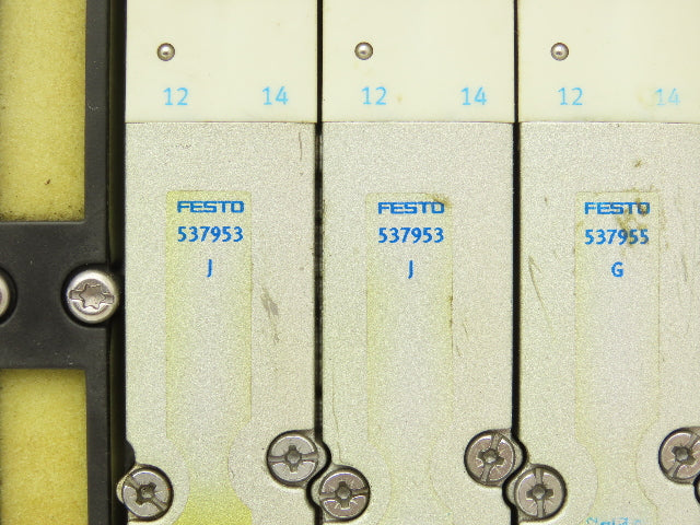 Festo 50E-F13GEQST18-D+N32P-SGL-R-M4BU-JJGJJGLL+4T Pneumatic 6-Valve Manifold