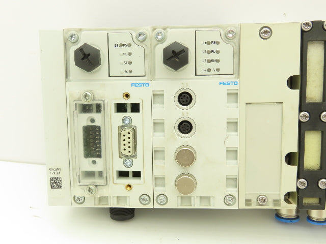 Festo 50E-F13GEQST18-D+N32P-SGL-R-M6BU-EEJGML4JGL+6T Pneumatic 10-Valve Manifold