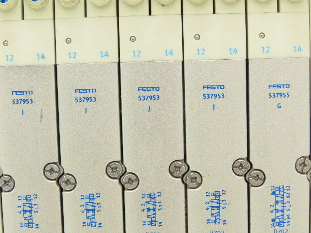 Festo 50E-F13GEQST18-D+N32P-SGL-R-M6BU-EEJGML4JGL+6T Pneumatic 10-Valve Manifold
