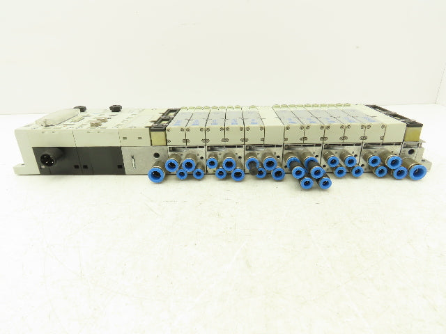 Festo 50E-F13GEQST18-D+N32P-SGL-R-M6BU-EEJGML4JGL+6T Pneumatic 10-Valve Manifold