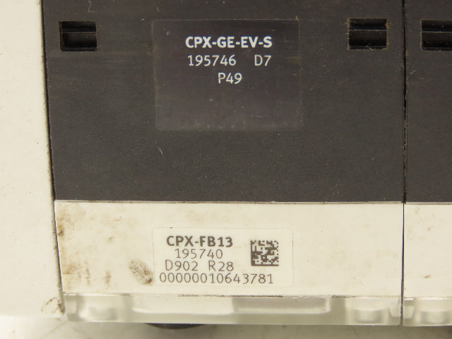 Festo 50E-F13GEQST18-D+N32P-SGL-R-M6BU-EEJGML4JGL+6T Pneumatic 10-Valve Manifold