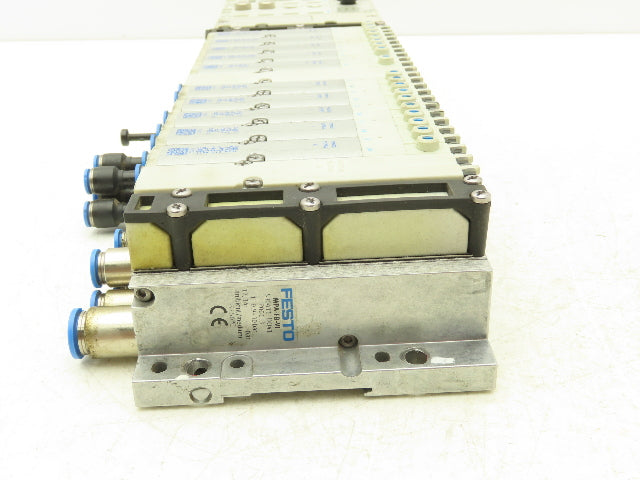 Festo 50E-F13GEQST18-D+N32P-SGL-R-M6BU-EEJGML4JGL+6T Pneumatic 10-Valve Manifold