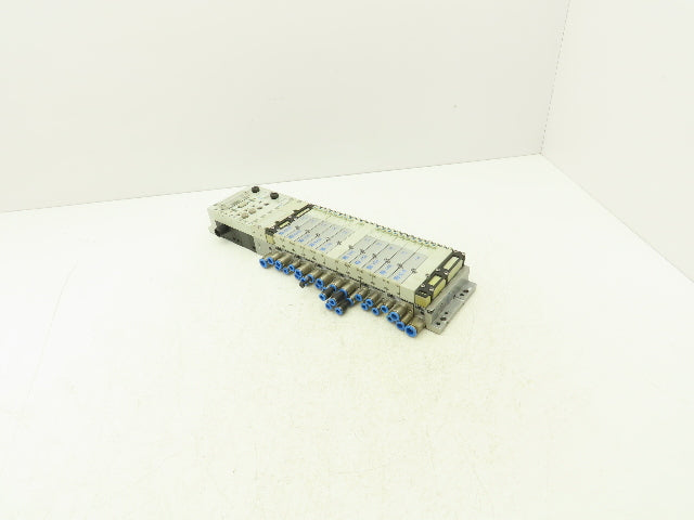 Festo 50E-F13GEQST18-D+N32P-SGL-R-M6BU-EEJGML4JGL+6T Pneumatic 10-Valve Manifold