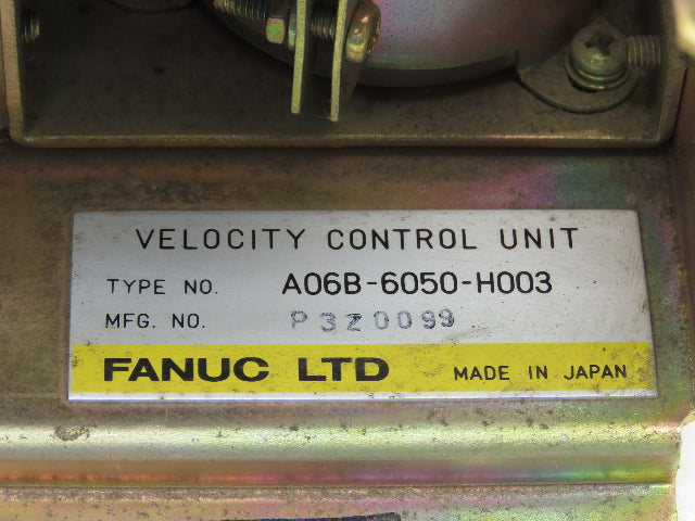 Fanuc Robotics LTD A06B-6050-H003 AC Servo Drive Module Velocity Control Unit