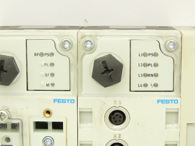 Festo 50E-F13GEQST18-D+N32P-SGL-R-M6BU-JM9JM+6T Pneumatic Air 10-Valve Manifold