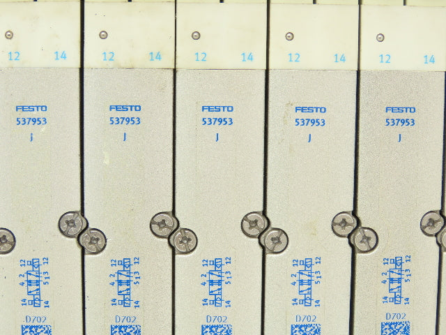 Festo 50E-F13GEQST18-D+N32P-SGL-R-M6BU-JM9JM+6T Pneumatic Air 10-Valve Manifold