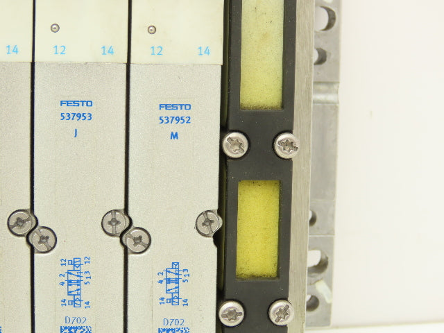 Festo 50E-F13GEQST18-D+N32P-SGL-R-M6BU-JM9JM+6T Pneumatic Air 10-Valve Manifold