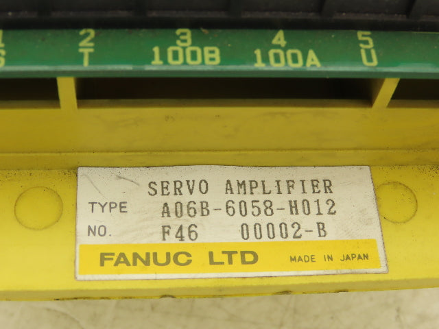 Fanuc A06B-6058-H012 AC Servo Amplifier Drive Module A20B-1003-0083/04A