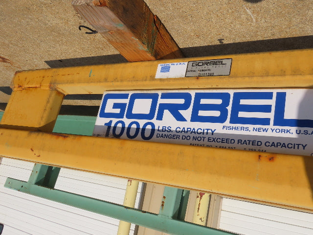 Gorbel S1000 1/2 Ton Free Standing Workstation Bridge Crane 23' Span 27' Runway