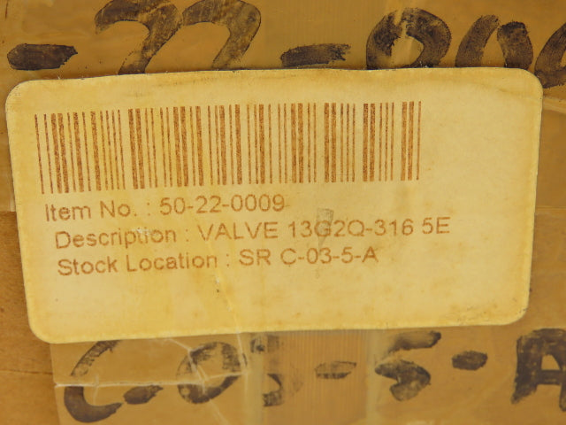 Conval Clampseal 13G2Q-3165E-3120 Globe Valve Y-Pattern Stop 1"Socket Weld 316SS