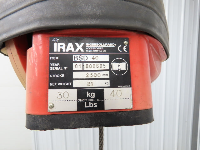 Ingersoll Rand Irax BSD 40 Spring Balancer Tool Balancer 40Kg 88Lb Manual Lock