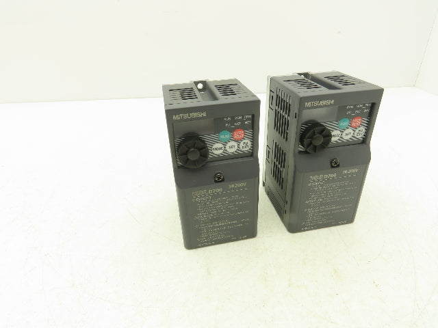 Mitsubishi Electric FR-D720-0.1K Variable Speed Frequency Drive 240V Lot Of 2