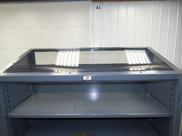 Strong Hold Skylight View Storage Cabinet Extreme Duty 12 GA 3 Shelf 60x24x60"