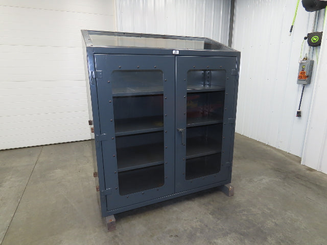 Strong Hold Skylight View Storage Cabinet Extreme Duty 12 GA 3 Shelf 60x24x60"